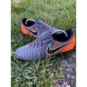 Nike Magista Obra II FG Futbol Soccer Cleats Mens 7.5 US Gray Orange AH7302-080
